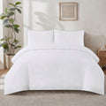 Homes that Comfort Silver Duvet Cover Single Size 3 Piece Pintuck Comforter Cover - 1 Duvet Cover with 2 Pillow Shams - Ultra Soft Cotton Bedding Pinch Pleated Single Duvet Cover Set
