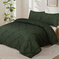 Green Cotton Waffle Duvet Set