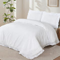 White Reyna Ruffle Duvet Set