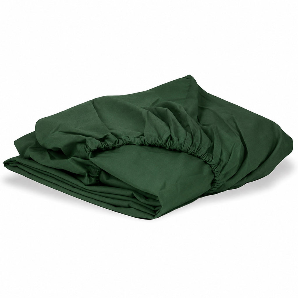 Homes that Comfort Single Fitted Sheet Green - Bed Sheets with Deep Pocket 14 inch, All Around Elastic - Breathable, Easy Care