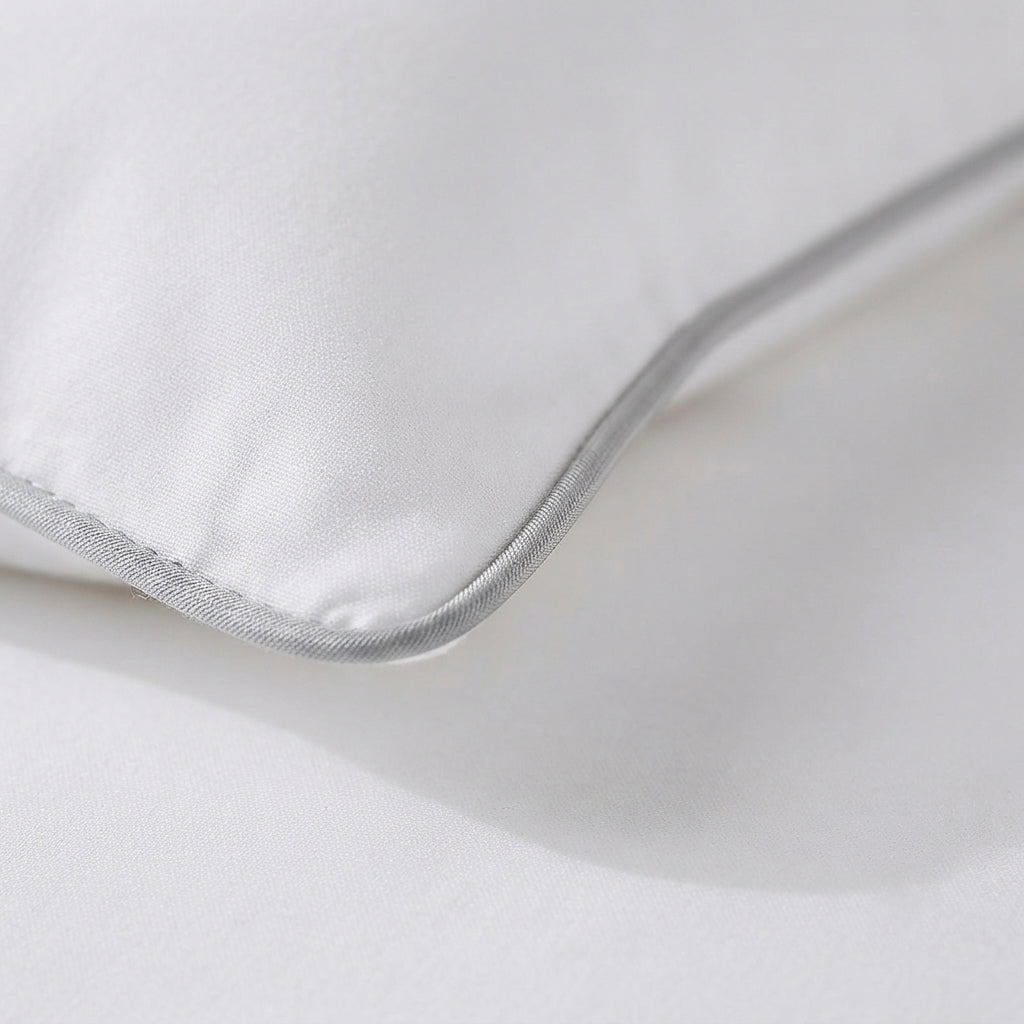 Homes that Comfort Silver Duvet Cover Single Size 3 Piece Pintuck Comforter Cover - 1 Duvet Cover with 2 Pillow Shams - Ultra Soft Cotton Bedding Pinch Pleated Single Duvet Cover Set