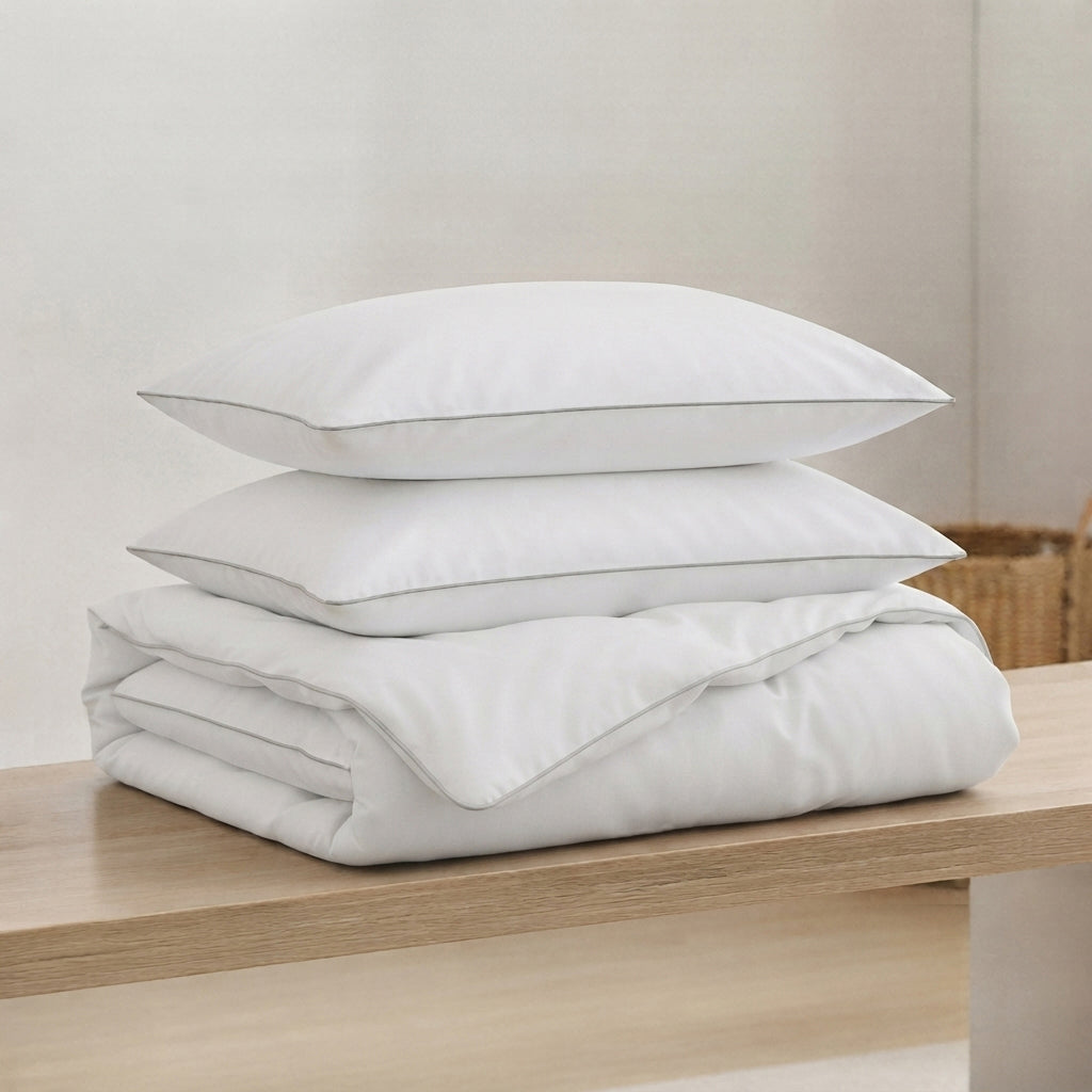 Homes that Comfort Silver Duvet Cover Single Size 3 Piece Pintuck Comforter Cover - 1 Duvet Cover with 2 Pillow Shams - Ultra Soft Cotton Bedding Pinch Pleated Single Duvet Cover Set