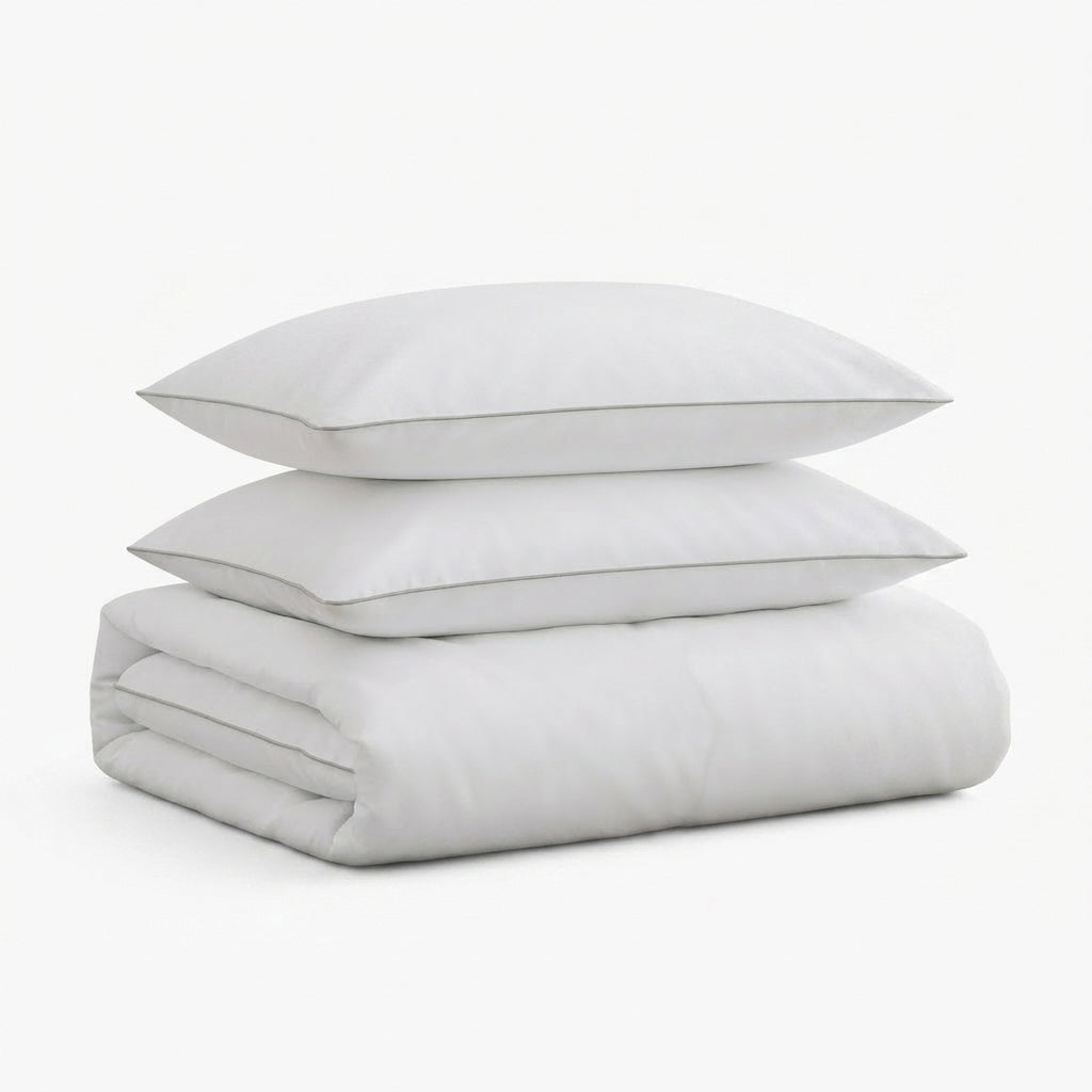 Homes that Comfort Silver Duvet Cover Single Size 3 Piece Pintuck Comforter Cover - 1 Duvet Cover with 2 Pillow Shams - Ultra Soft Cotton Bedding Pinch Pleated Single Duvet Cover Set