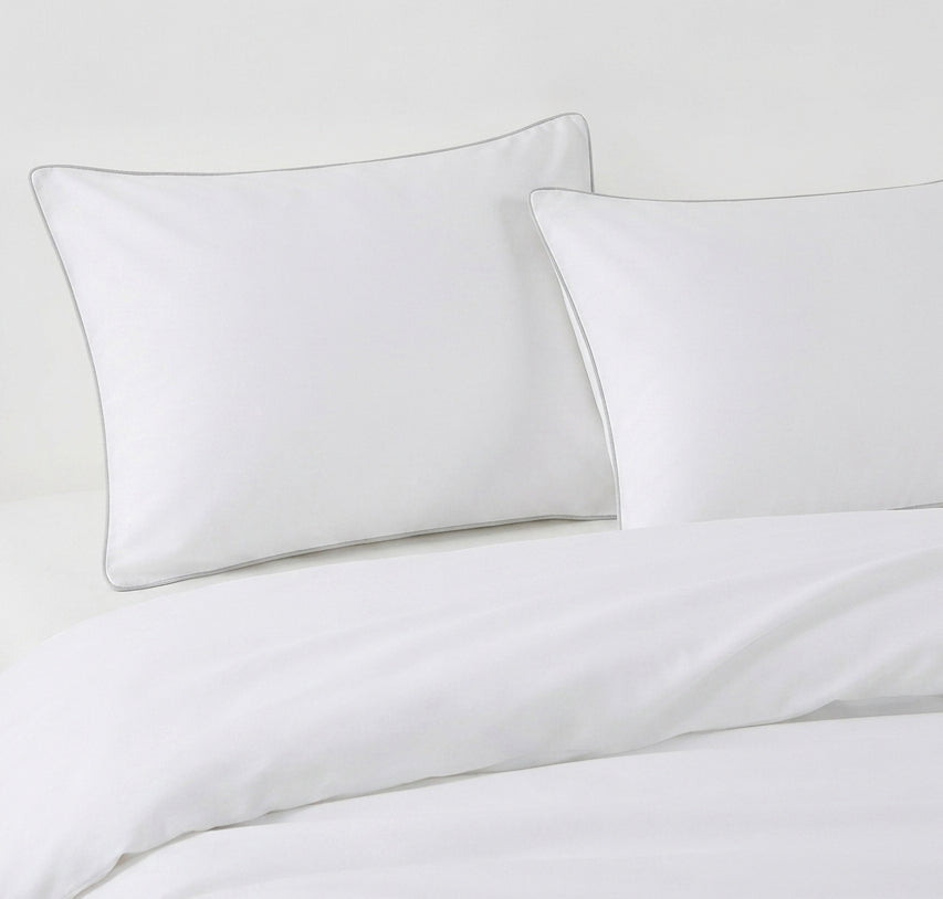 Homes that Comfort Silver Duvet Cover Single Size 3 Piece Pintuck Comforter Cover - 1 Duvet Cover with 2 Pillow Shams - Ultra Soft Cotton Bedding Pinch Pleated Single Duvet Cover Set